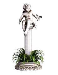 Obraz premium 3d render of a classical angel sculpture