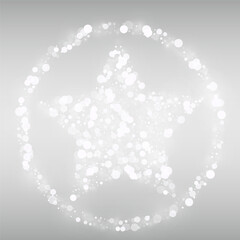 Light Blizzard Vector Silver Background. Sky