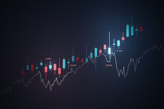 Growth investment stock market chart business finance graph on financial trade exchange economy data background of digital analysis money currency index profit concept success forex strategy diagram.