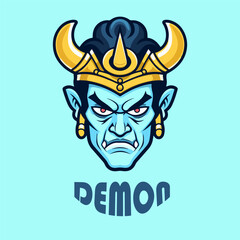illustration of a demon logo gaming