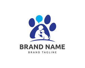 child and pet logo