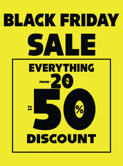 Naklejka premium black Friday sale discount poster flyer or social media post design