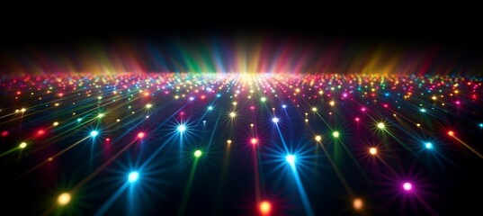 Obraz premium Colorful blink lights background. Generative AI technology. 