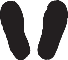a silhouette of black shoes.
