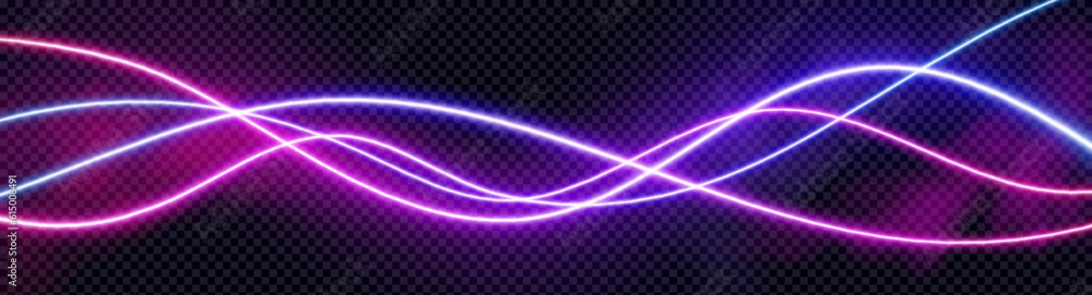 Poster neon audio voice frequency wave and abstract sound light vector background. radio pulse effect curve