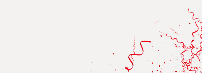 Burgundy Confetti Isolated Vector Panoramic Grey