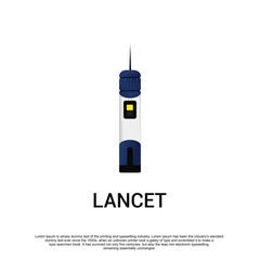 Lancet pen icon. Flat style vector 