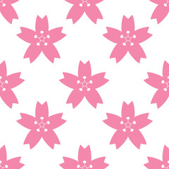 Cherry blossom seamless pattern background for wrapping, card and more. Vector illustration