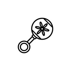 Obraz premium Rattle baby toy icon isolated on transparent background