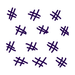 Obraz premium Abstract seamless doodle pattern. Various lines and shapes. Colorful abstract seamless patterns. Hand drawn vector illustrations. Every pattern is isolated.