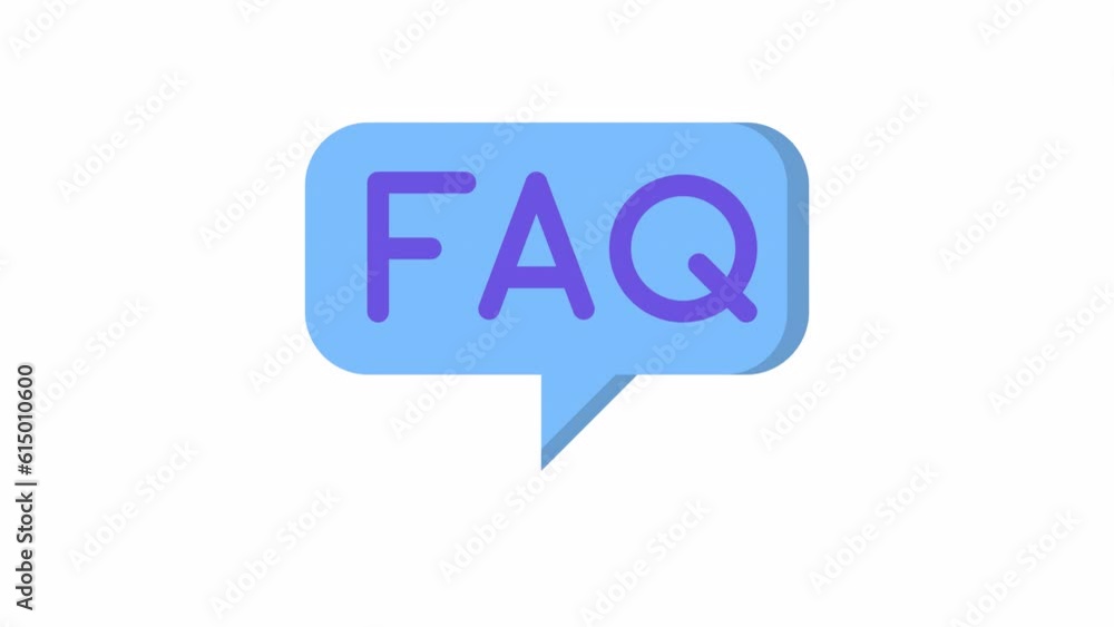 Poster faq, questions and faq animated icon on transparent background.