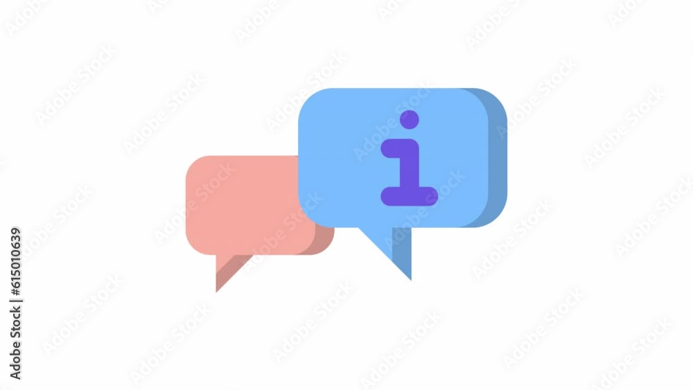 Poster information, questions and faq animated icon on transparent background.