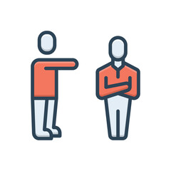 Color illustration icon for him 