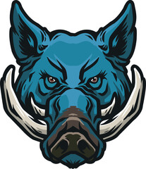 Obraz premium Wild Boar Face Illustration. Wild. Face. Vector