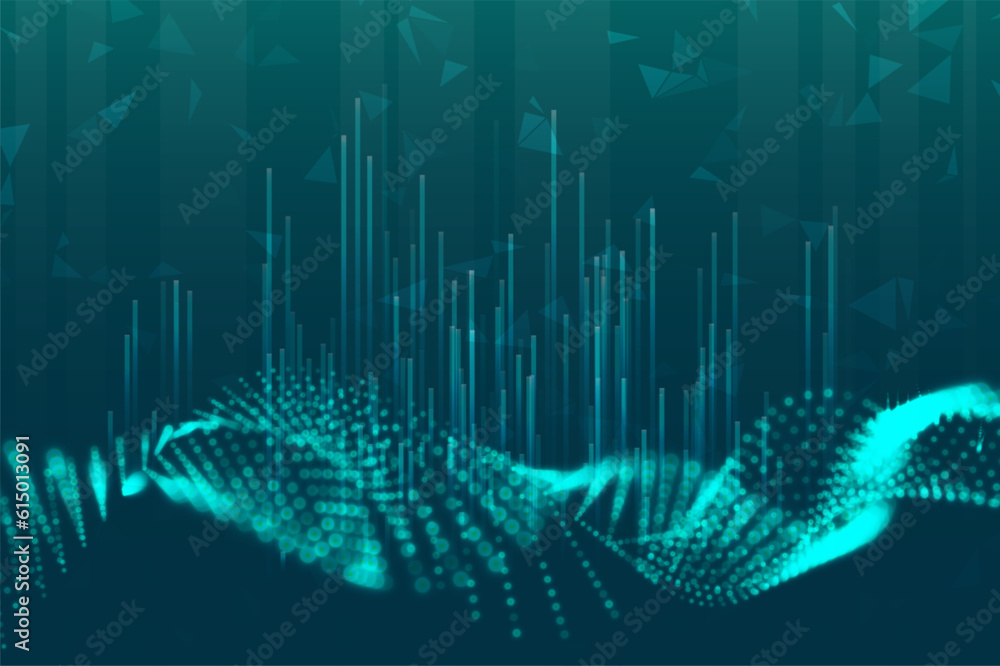Poster abstract technology big data visualization.