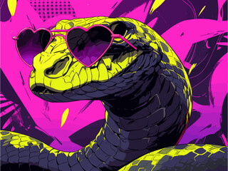 a crawling cobra with dark sunglasses