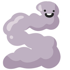 intestine human organ smiling healthy cute character cartoon illustration	