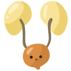  kidney human organ smiling healthy cute character cartoon illustration	