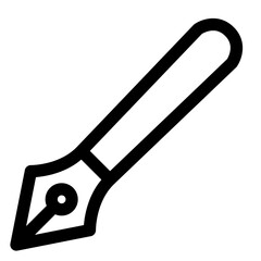 デザイン、ペンを表すラインスタイルのアイコン