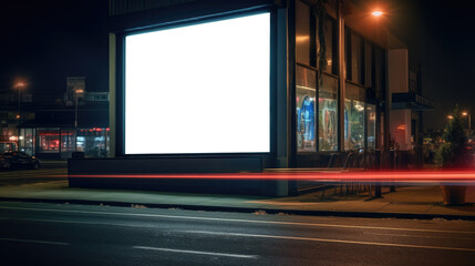 Generative ai illustration of billboard mockup in urban environment