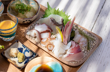 新鮮な鯛のお造り