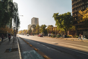 street in the city of santiago de chile