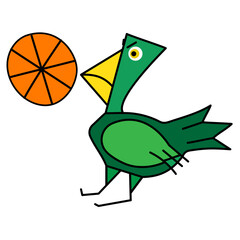 funny parrot cartoon