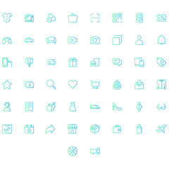 Vector of E-Commerce Icon Set Gradient. Perfect for user interface, new application.
