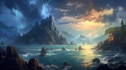 Obraz na płótnie Canvas Coming Storm Game Art