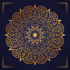 Golden luxury mandala design with beautiful background