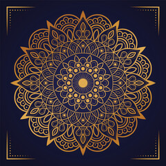 Golden luxury mandala design with beautiful background