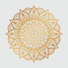 Golden luxury mandala design with beautiful background