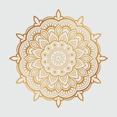 Golden luxury mandala design with beautiful background