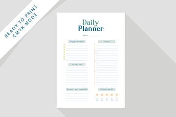 Obraz premium Daily planner, bullet journal planner template, vector illustration