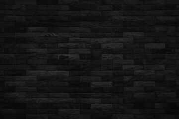 Abstract dark brick wall texture background pattern, Wall brick black surface texture. Brickwork painted color interior old clean concrete grid uneven.