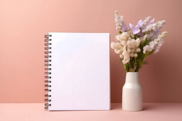 blank notebook cover mockup