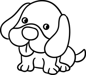 Cartoon animal line cute zoo