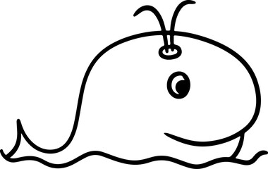 Cartoon animal line cute zoo