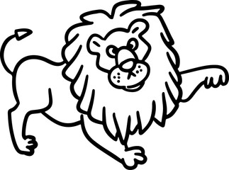 Cartoon animal line cute zoo