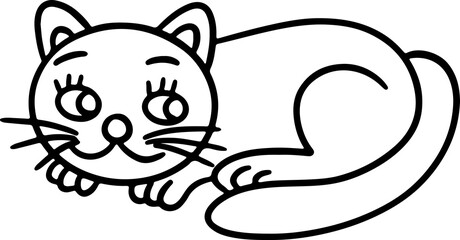 Cartoon animal line cute zoo