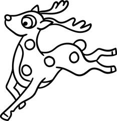 Cartoon animal line cute zoo