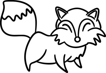 Cartoon animal line cute zoo