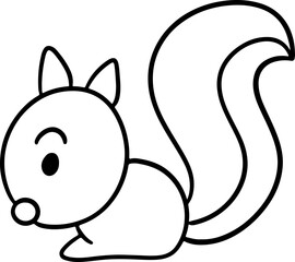Cartoon animal line cute zoo