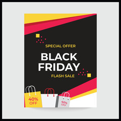 Black Friday super sale with big gift prize box social media web banner template design 2