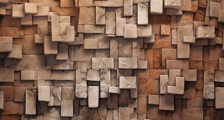 brick stone wall textute background. generative ai