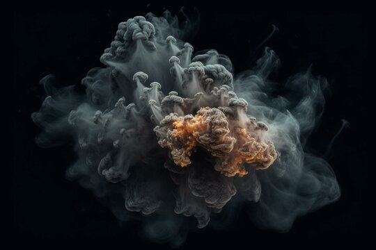 Beautiful interstellar gas cloud. Imaginary. Generative AI © Grace
