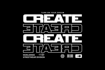 Modern streetwear graphic design t-shirt print design template