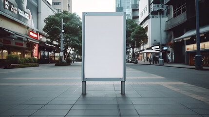 billboard blank for outdoor advertising poster on city street.