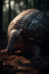Portrait of Armadillo Dramatic and Cinematic Lighting Photography, Generative AI