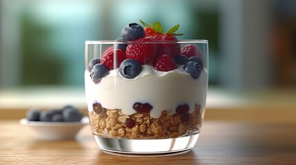 yogurt with berries HD 8K wallpaper Stock Photographic Image